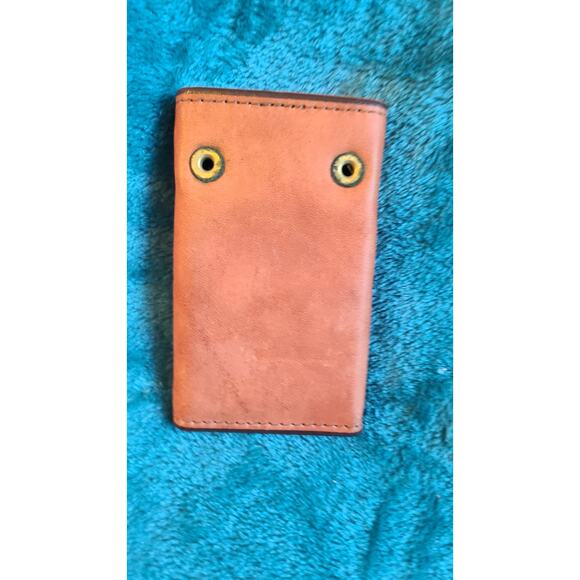 Vintage Rolfs 6 Key Kaddy Holder Brown Taupe Leather new trifold - Picture 3 of 3